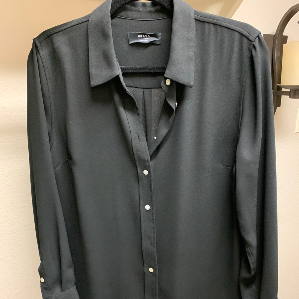 Women’s black dress shirt